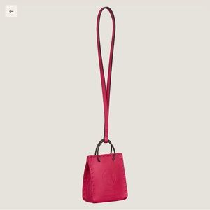 Pink Hermès Milo Shopping Bag Charm